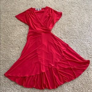 Fuchsia colored Wrap around dress